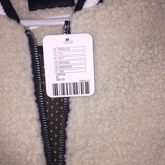 BDG Cream sherpa zip up jacket - Picture 4 of 10